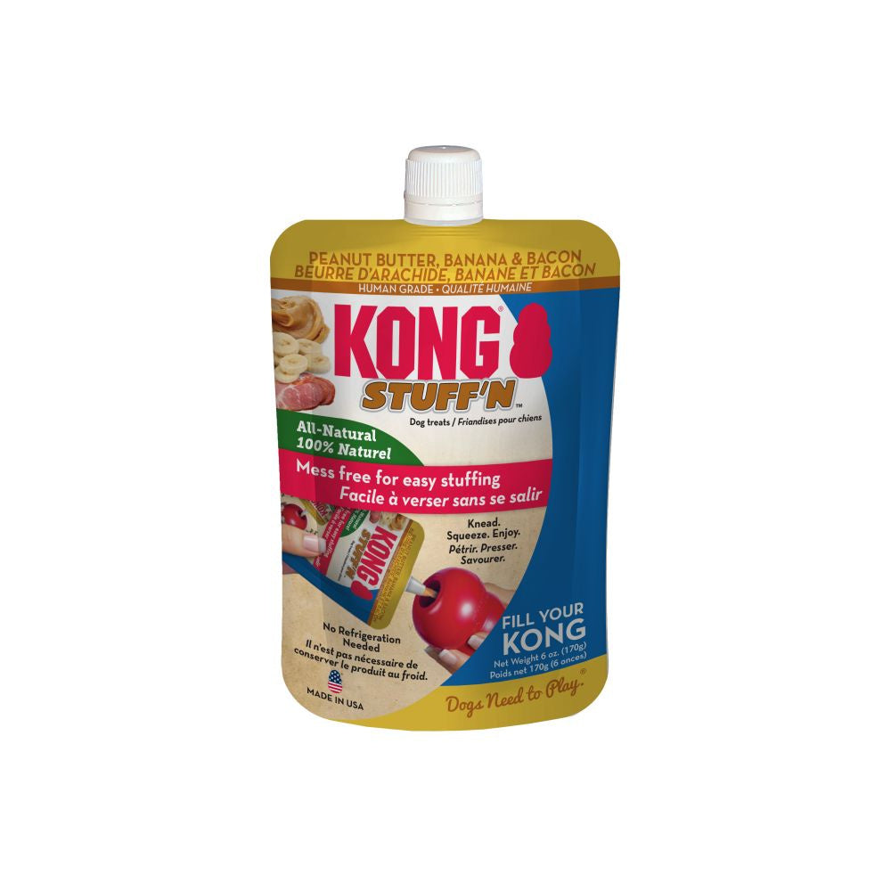 Kong Stuff'N Paste Real Peanut Butter Bacon and Banana Creamy Spreadable Dog Treat - 6 Oz Pouch