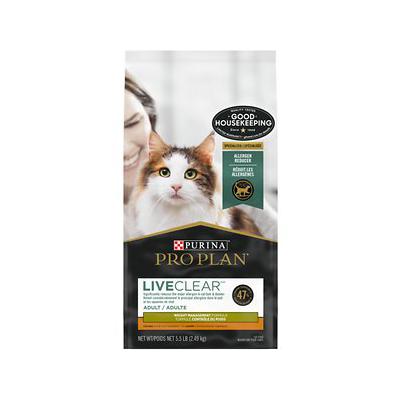 Purina Pro Plan LiveClear Allergen Reducing Weight Management Chicken and Rice Dry Cat Food 5.5 Pounds