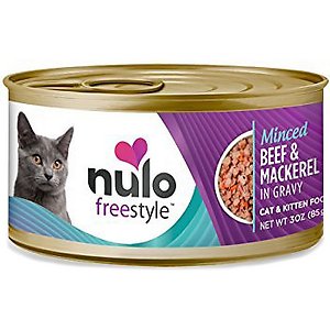 Nulo Freestyle Minced Beef and Mackeral in Gravy Canned Cat Food - 3 Oz - Case of 24 Default Title