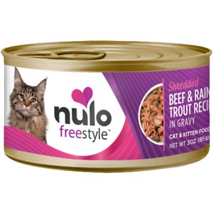 Nulo Freestyle Shredded Beef and Trout in Gravy Canned Cat Food - 3 Oz - Case of 24 Default Title