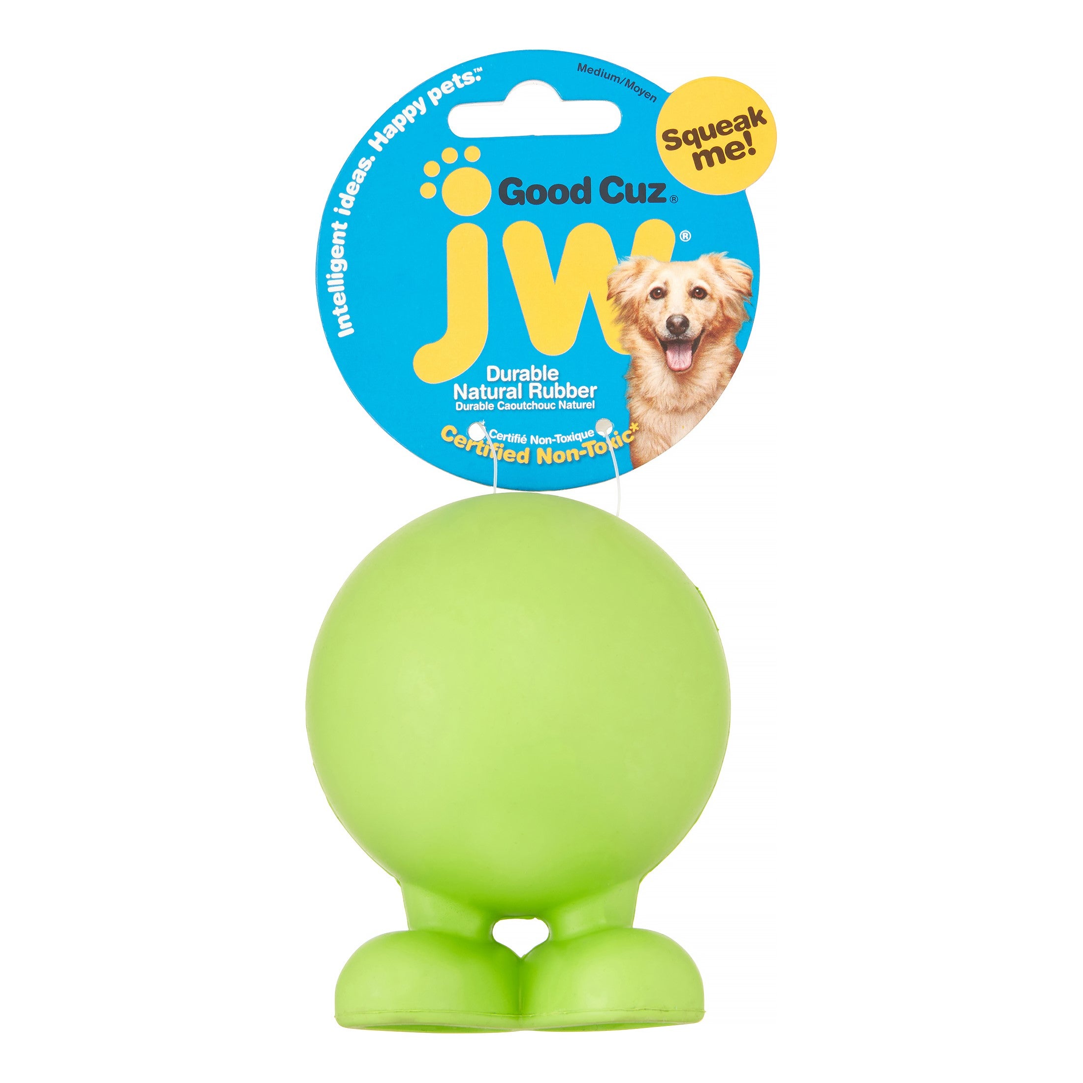 JW Pet Good Cuz Squeak and Rubber Dog Toy - Medium