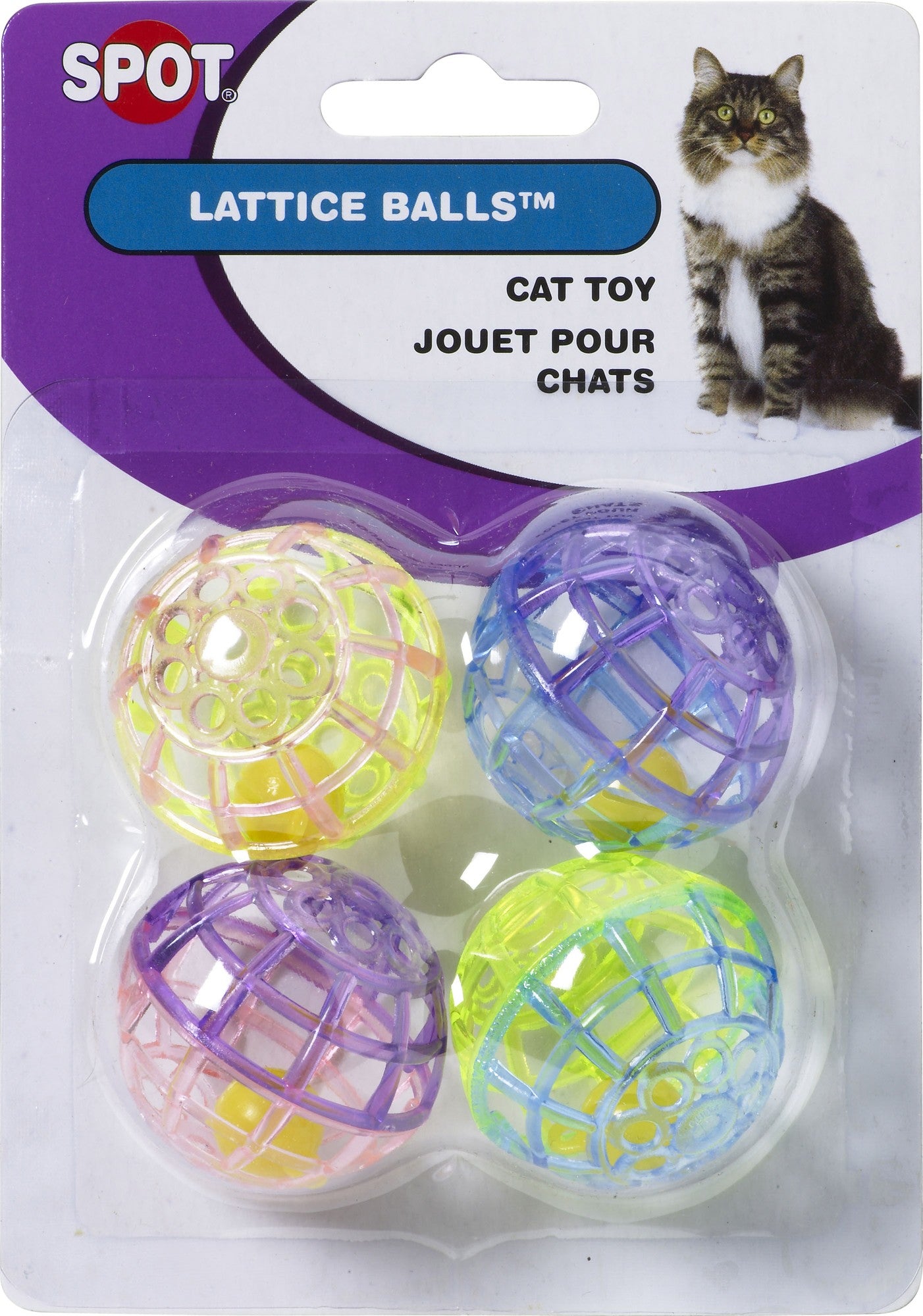 Ethical SPOT Lattice Balls Bell and Chime Cat Toys - 4 Pack