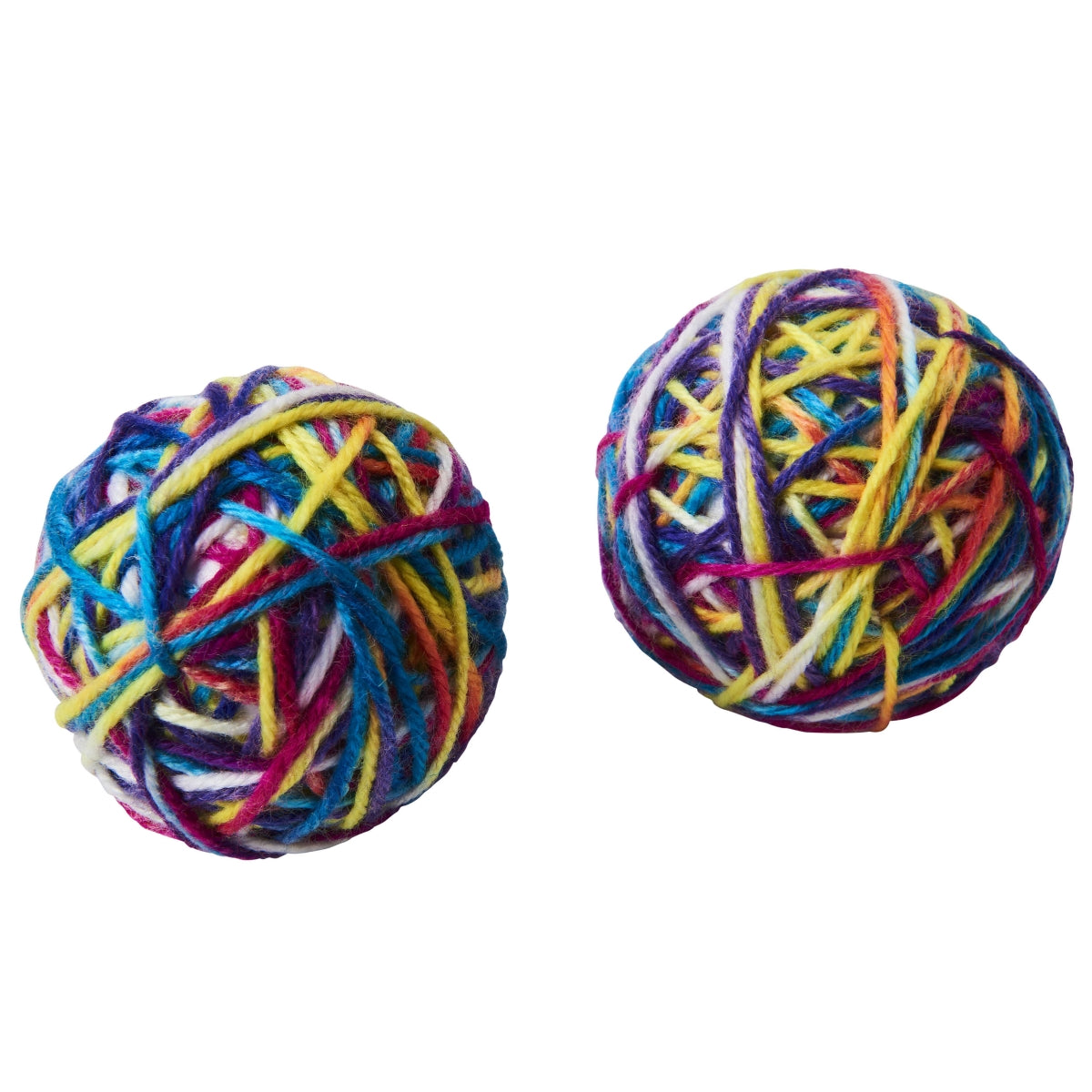 Ethical SPOT Sew Much Fun Multi-Color Yarn Cat Ball - Small - 2.5 Inch - 2 Pack