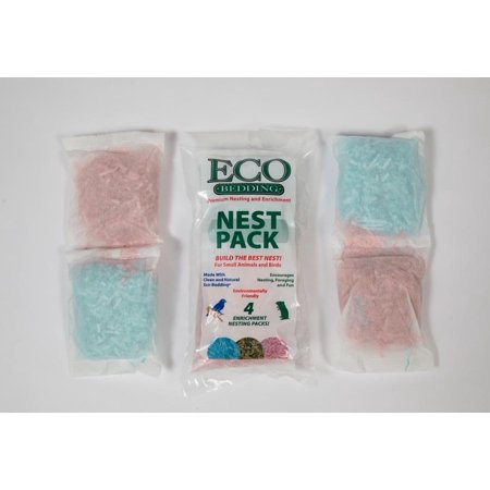 Fibercore Eco Bedding Multi-Color Nest Pack Bird and Small Animal Bedding - 4 Pack