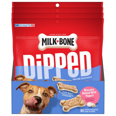 Milk-Bone Dipped Vanilla Coated Baked Dog Biscuit Treats - 12 Oz