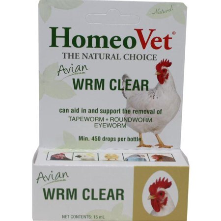 HomeoPet HomeoVet Avian Wormer Clear Liquid Drop Poultry and Bird Supplements - 15ML Default Title