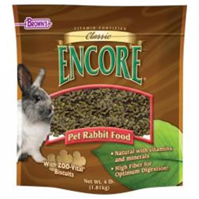 F.M. Brown's Encore Classic Natural Rabbit Small Animal Food - 4 Lbs - Case of 8