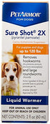 Pet Armor Sure Shot 2X Pyrantel Pamoate Liquid De-wormer for Dogs and Puppies - 2 Oz Default Title