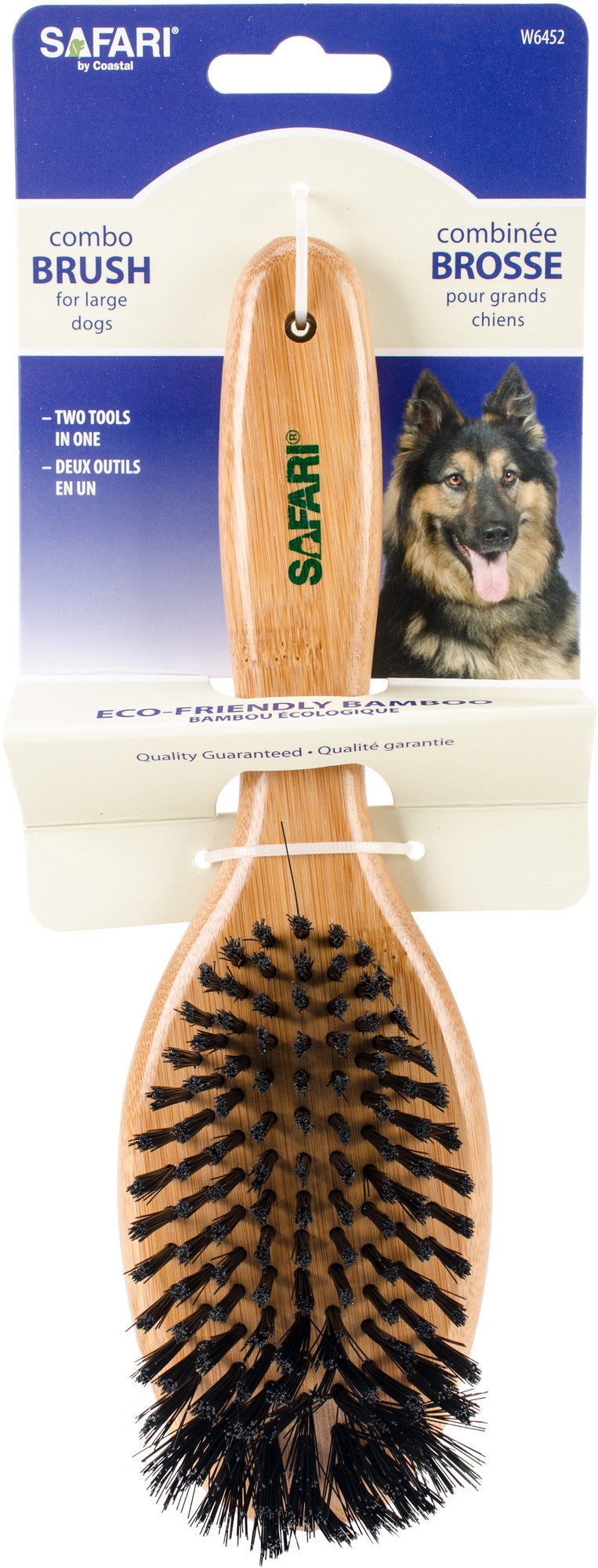 Coastal Safari Bamboo Pin and Bristle Combo Dog Brush Large