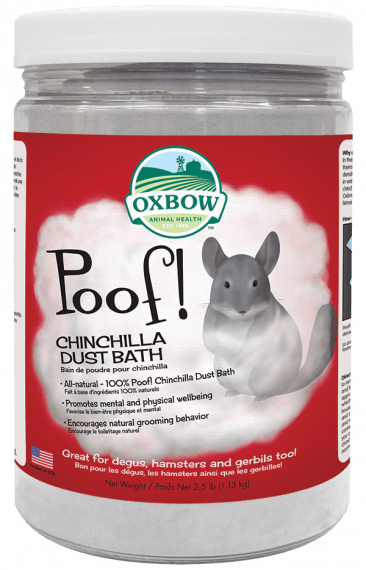 Oxbow Poof! Blue Cloud Chincilla Dust Bath - 2.5 lb Jar