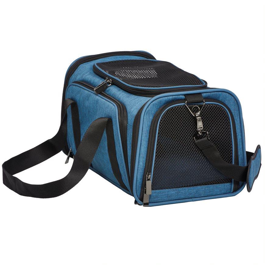 Midwest Duffy Expandable Travel Pet Carrier - Blue - Small - 16.3