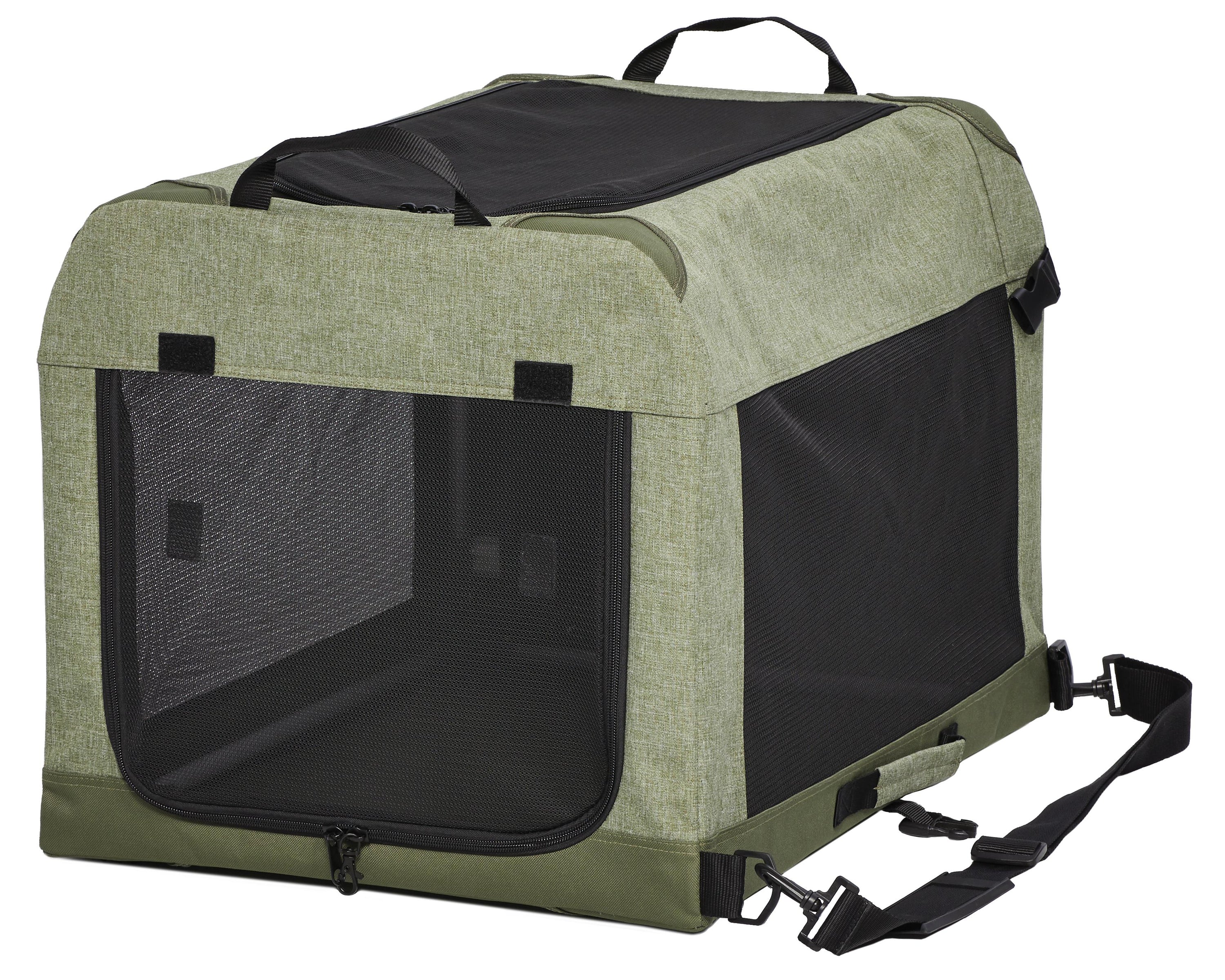 Midwest Canine Camper Pop-Up Tent Soft Folding Dog Crate - Green - 24