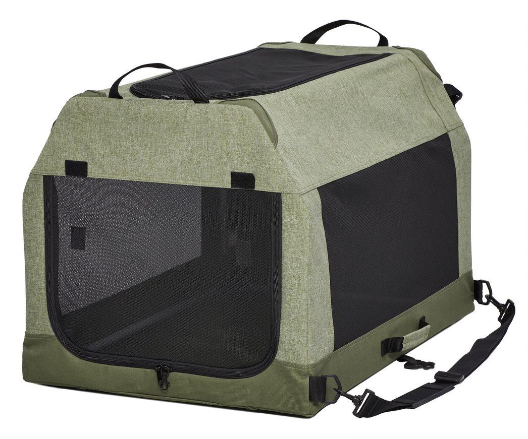 Midwest Canine Camper Pop-Up Tent Soft Folding Dog Crate - Green - 30" X 20" X 19.5" In  