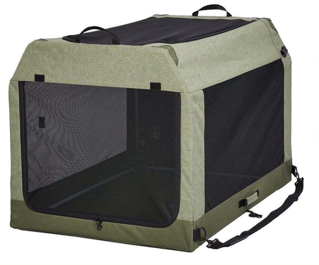 Midwest Canine Camper Pop-Up Tent Soft Folding Dog Crate - Green - 42" X 26" X 32" In  