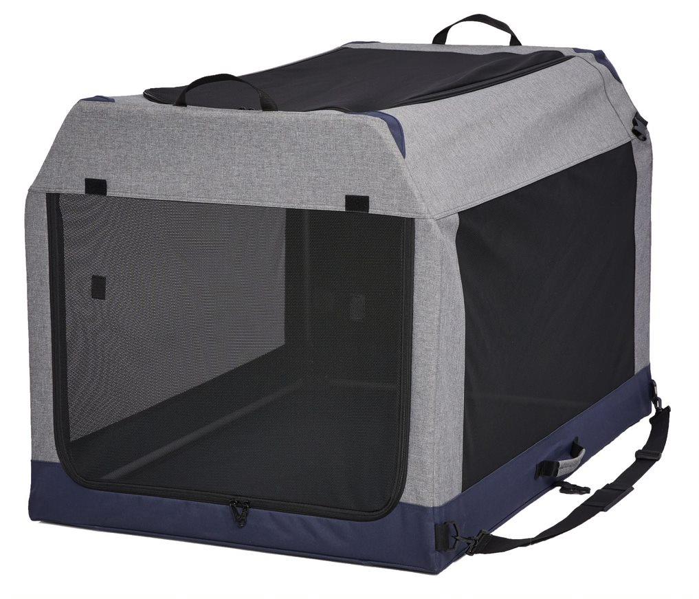 Midwest Canine Camper Pop-Up Tent Soft Folding Dog Crate - Gray - 42" X 26" X 32" In  