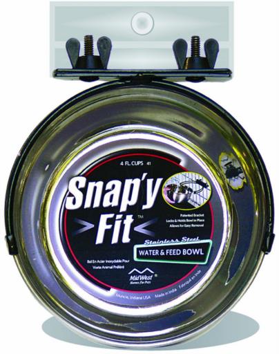 Midwest Snappy Fit Stainless Steel Dog Bowl - 1QT  