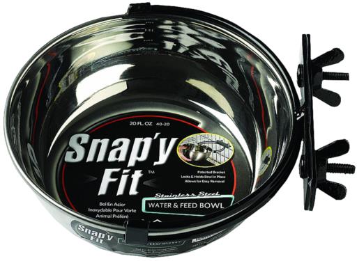 Midwest Snappy Fit Stainless Steel Dog Bowl - 20 Oz  