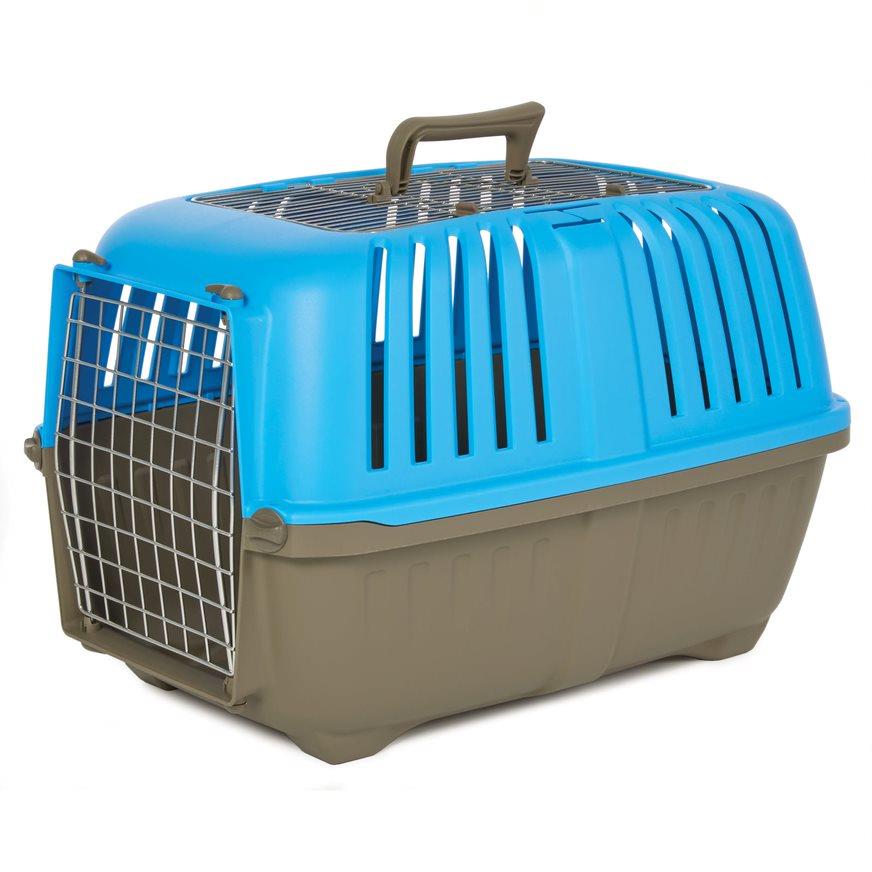 Midwest Spree Top Loading Double Door Travel Dog Kennel Carrier - Blue - 24" X 15.5" X 15" Inches  