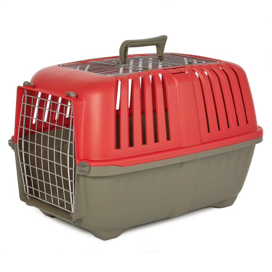 Midwest Spree Top Loading Double Door Travel Dog Kennel Carrier - Red - 24" X 15.5" X 15" Inches  