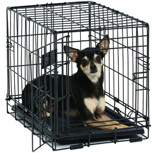 Midwest I-Crate Single Door Metal Folding Dog Crate with Divider Panel - 18