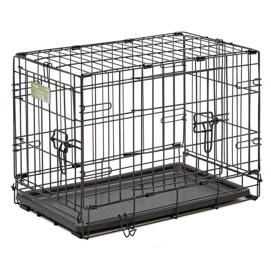 Midwest I-Crate Double Door Metal Folding Dog Crate with Divider Panel - 22