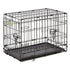 Midwest I-Crate Double Door Metal Folding Dog Crate with Divider Panel - 22" X 13" X 16" Inches  