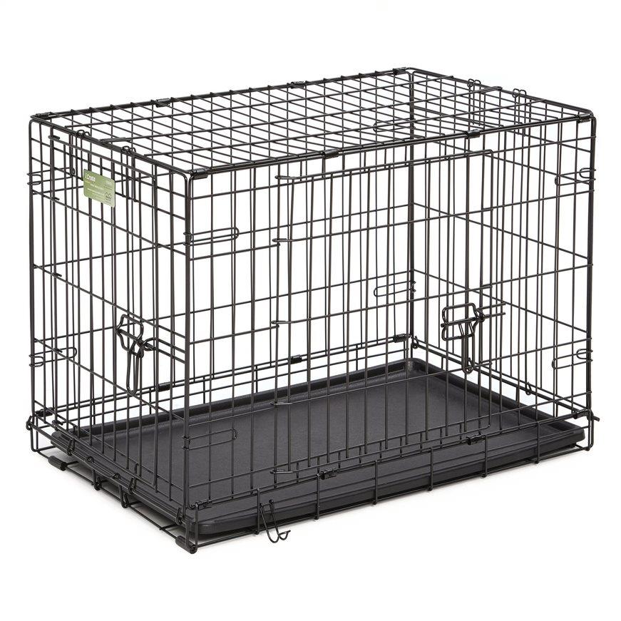 Midwest I-Crate Double Door Metal Folding Dog Crate with Divider Panel - 30" X 19" X 21" Inches  