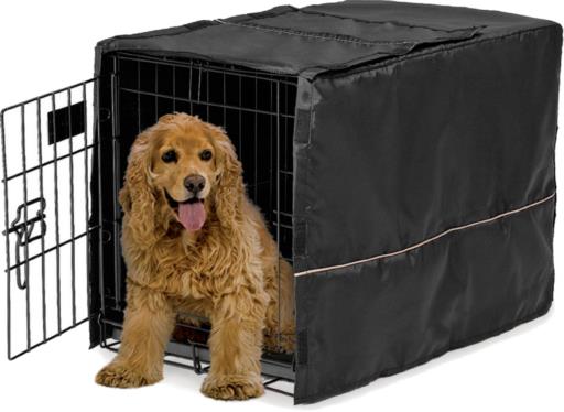 Midwest Quite Time Polyester Dog Crate Cover - Black - 30.5