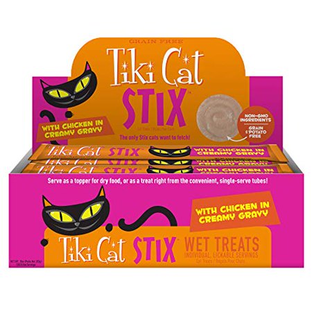 Tiki Cat Stix Chicken Mousse Single Serve Lickable Cat Treats - .5 Oz - 20 Pack - Case of 10