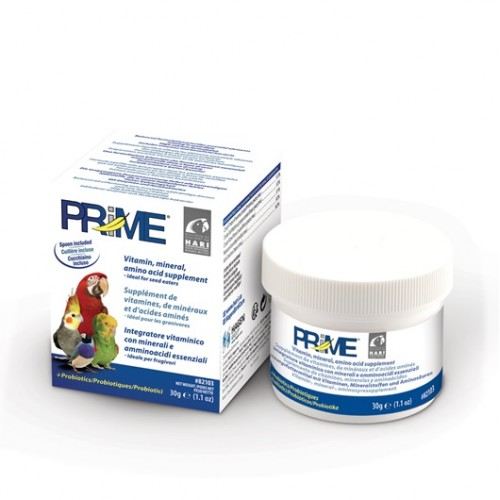 Hagen Hari Prime Vitamin Mineral and Amino Acids Powder Seed Eating Bird Supplements - 1.1 Oz