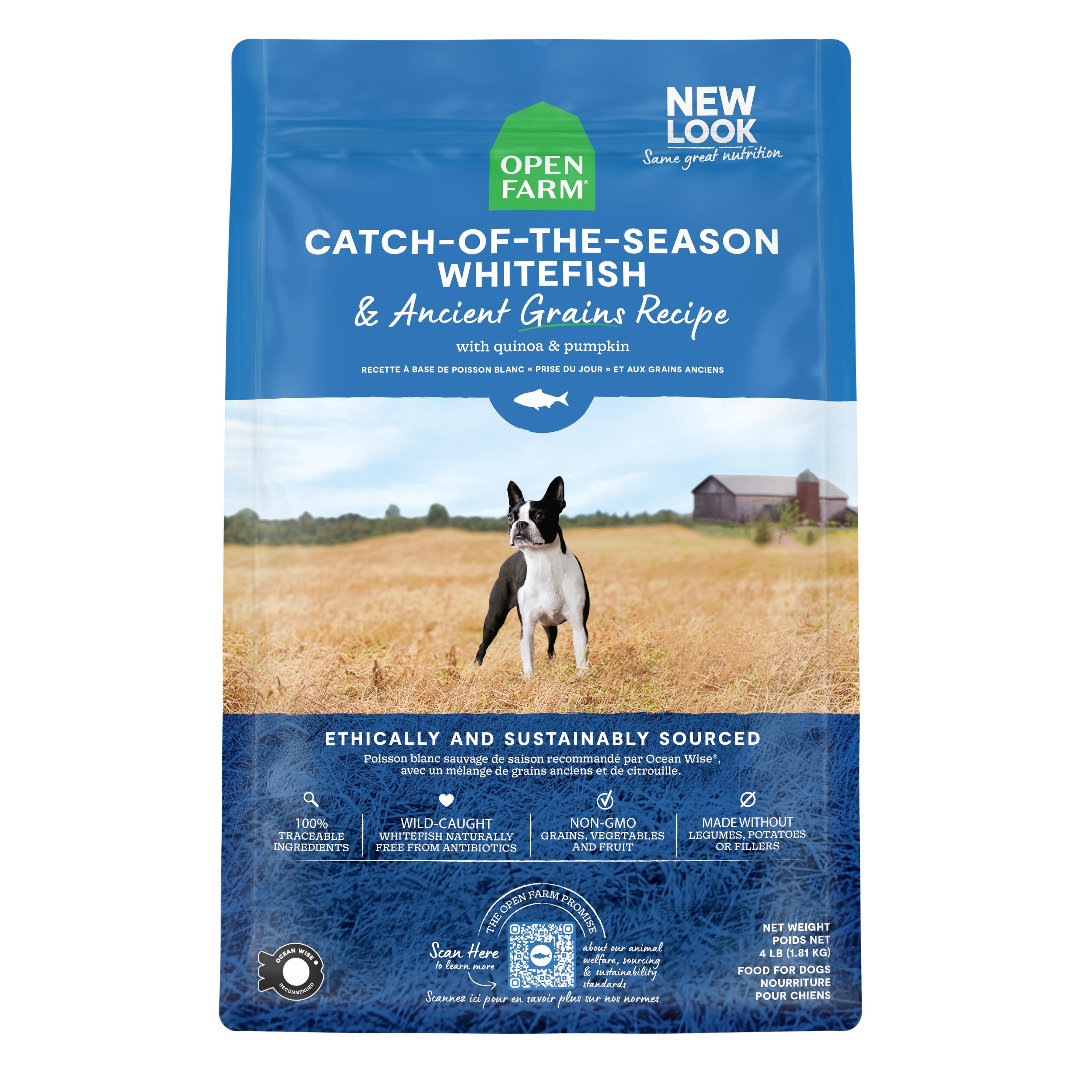 Open Farm Catch of Season Whitefish and Ancient Grains Dry Dog Food - 4 Lbs  