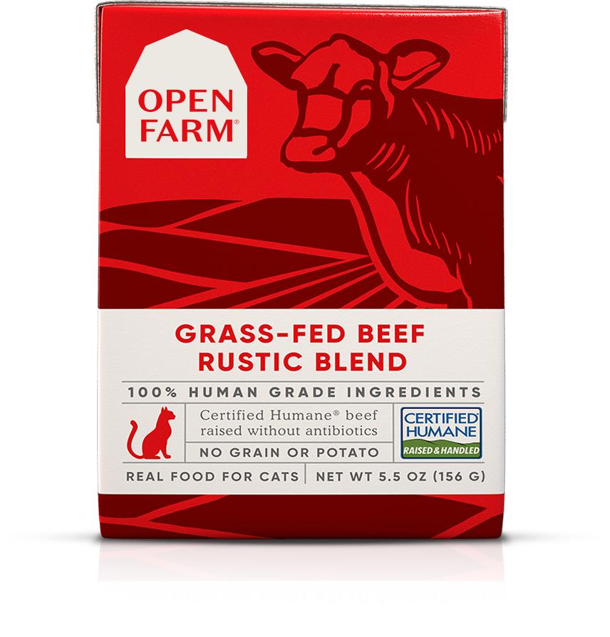 Open Farm Rustic Blend Grain-Free Grass-Fed Beef Blend Wet Cat Food - 5.5 Oz - Case of 12  