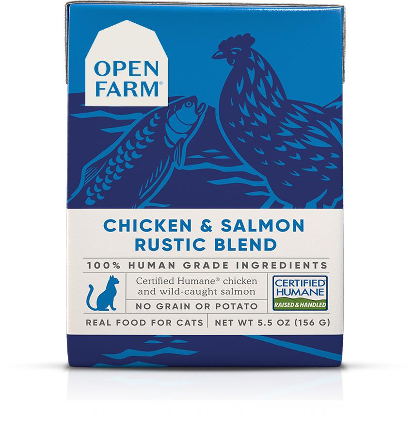 Open Farm Rustic Blend Grain-Free Chicken and Salmon Wet Cat Food - 5.5 Oz - Case of 12  