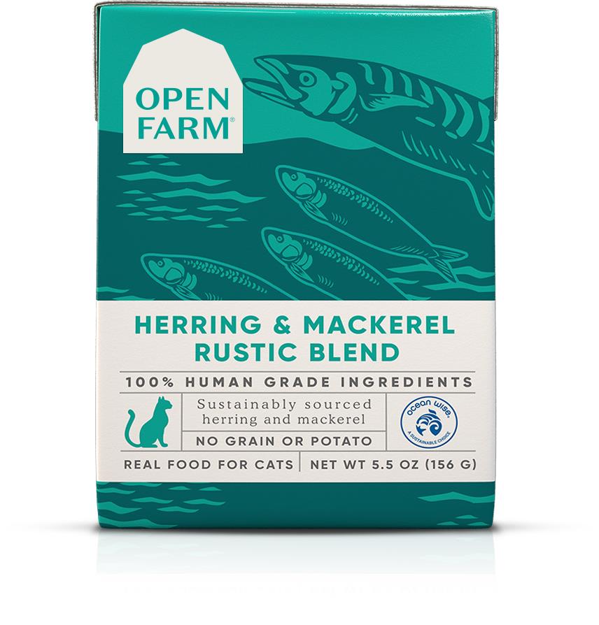 Open Farm Rustic Blend Grain-Free Herring and Mackerel Wet Cat Food - 5.5 Oz - Case of 12  