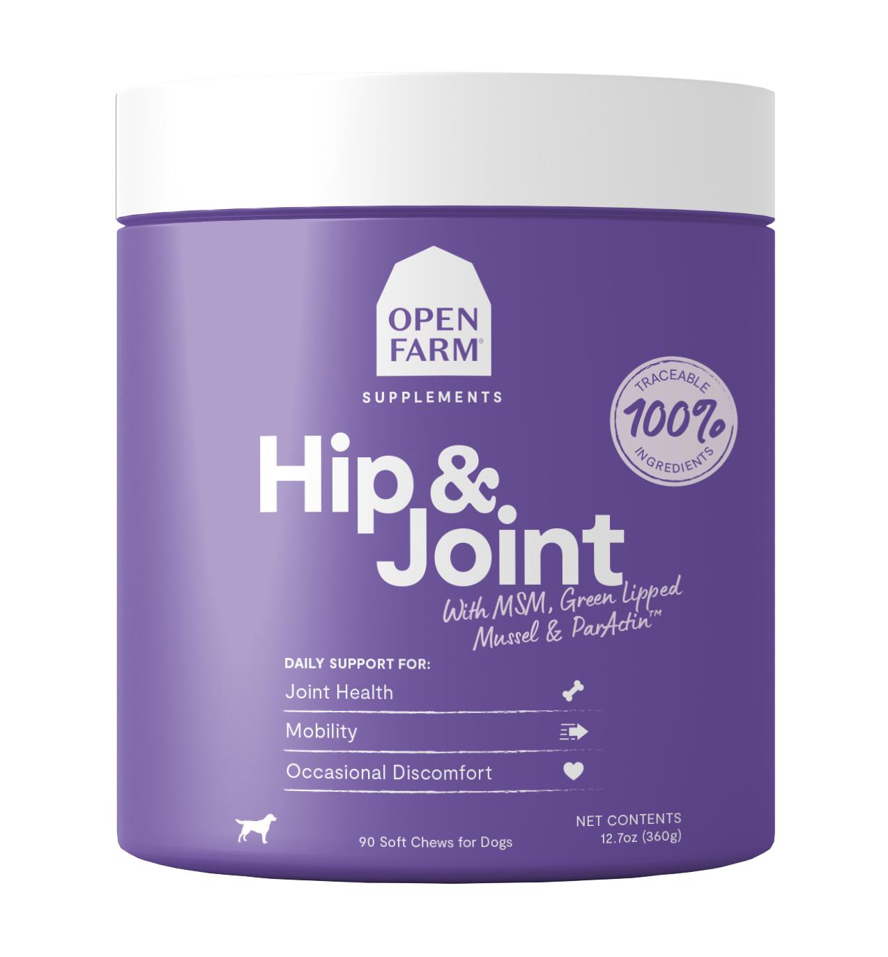 Open Farm Hip and Joint Chews Dog Supplements - 90 Count  