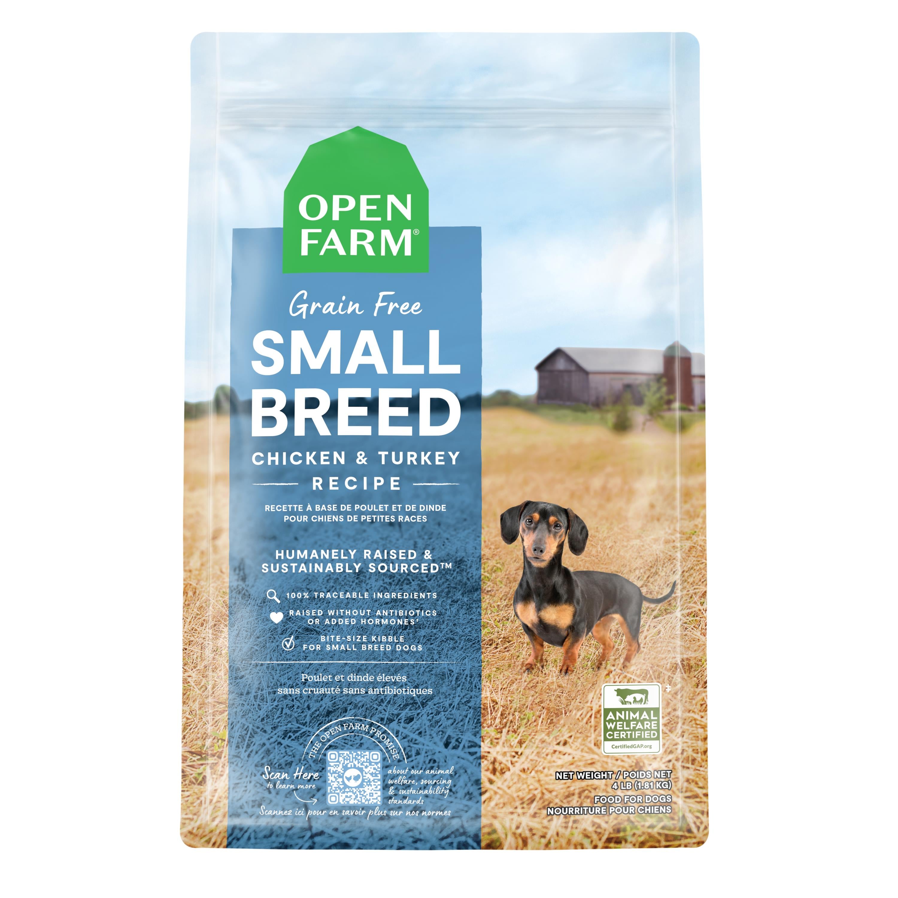 Open Farm Grain-Free Chicken and Turkey Small-Breed Dry Dog Food - 4 Lbs  