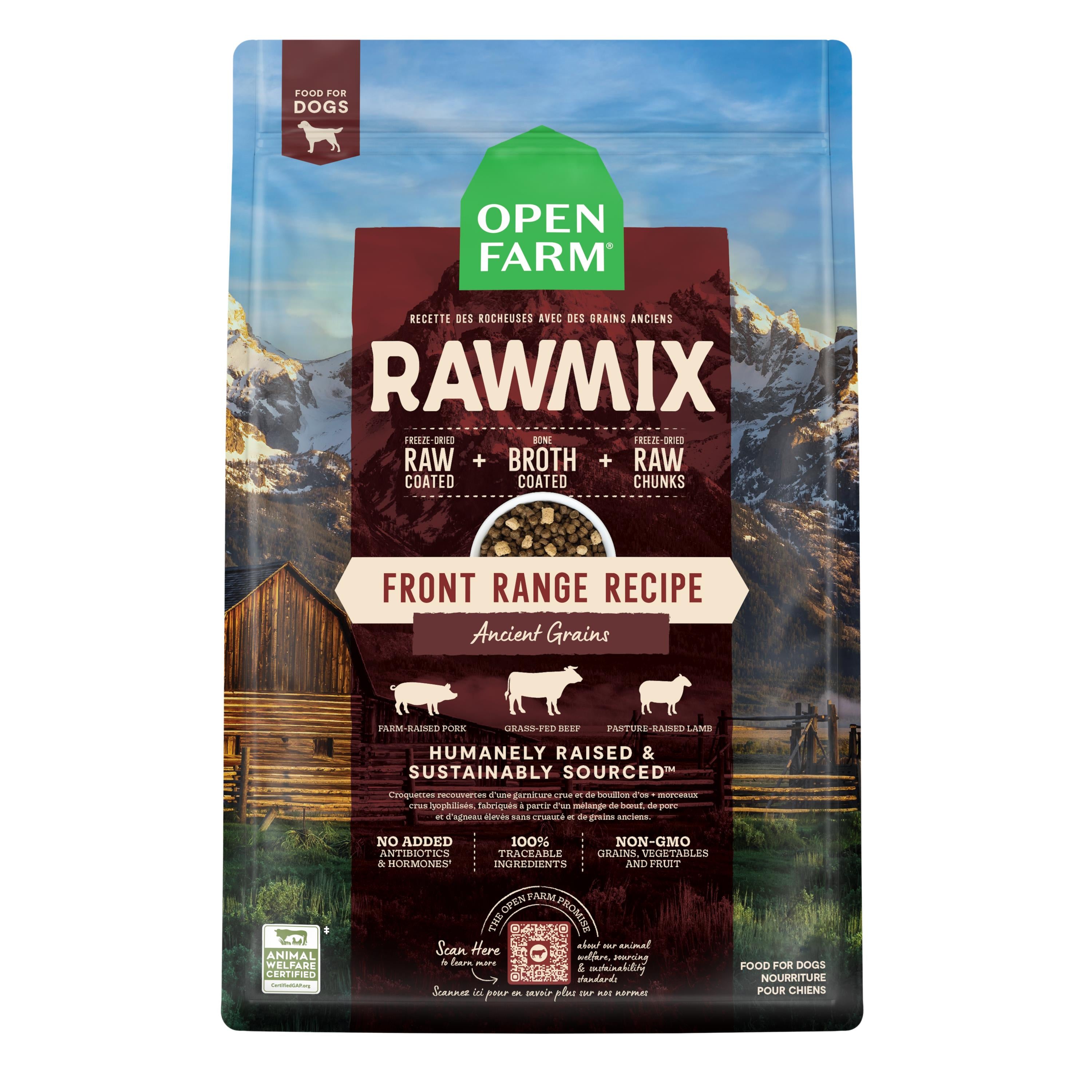 Open Farm RawMix Front Range Recipe Pork Beef and Lamb with Ancient Grains Dry Dog Food - 3.5 Lbs  