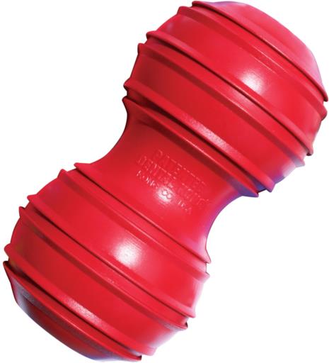 Kong Dental Textured and Treat Inserting Rubber Dog Toy - Large  