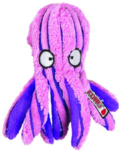 Kong Cuteseas Octopus Crinkle and Squeak Plush Cat Toy  