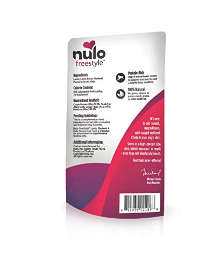Nulo Freestyle Grain-Free Lamb Saba and Kelp in Broth Wet Dog Food Topper - 2.8 Oz - Case of 24