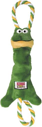 Kong Tugger Knots Frog Internally Roped and Plush Dog Toy - Medium/Large  