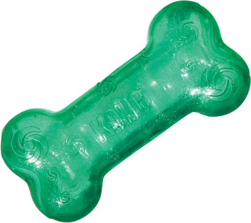 Kong Squeezz Crackle Bone Fetch Dog Toy - Medium  