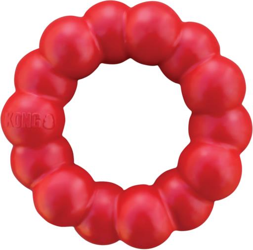 Kong Ring Durable Fetch and Chew Natural Rubber Dog Toy - Red - X-Large  