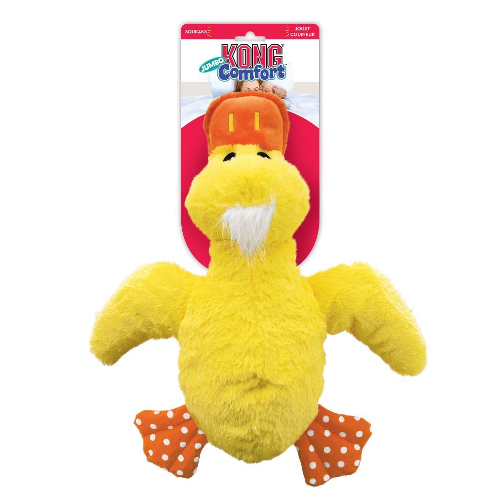 Kong Comfort Duck Crinkle and Squeak Plush Dog Toy - Assorted - Jumbo - X-Large  