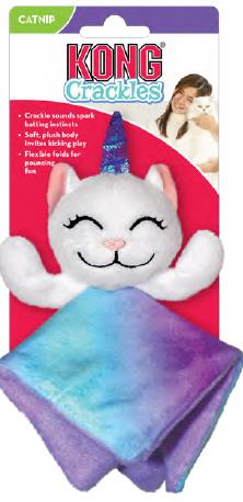 Kong Crackles Caticorn Crinkle and Plush Catnip Cat Toy  