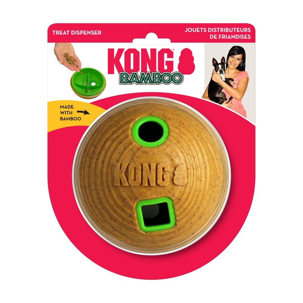 Kong Bamboo Treat Dispensing Feeder Ball Dog Toy - Medium  