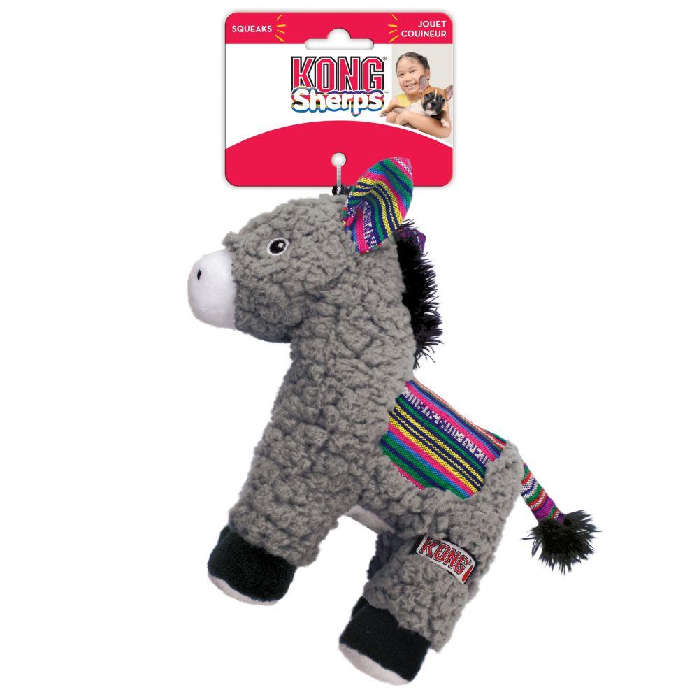 Kong Sherps Donkey Cozie Squeak and Plush Dog Toy - Medium  