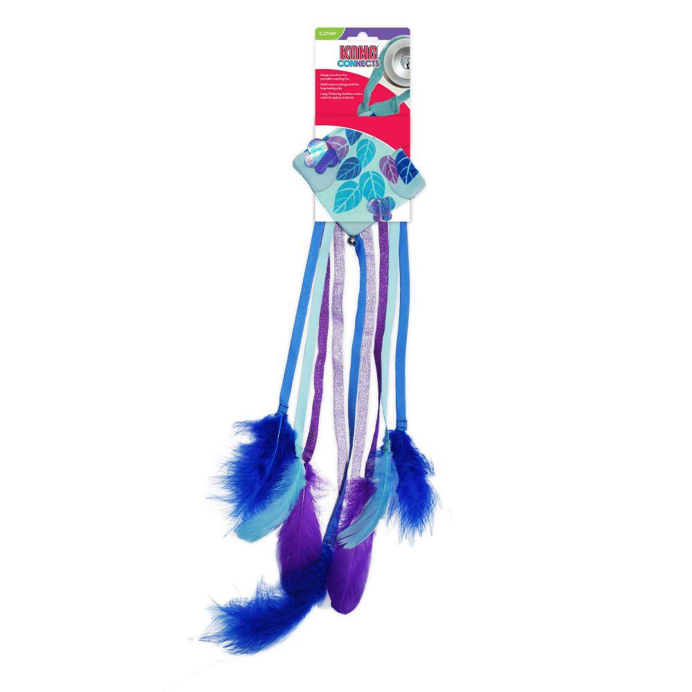 Kong Connects Door Dangler Mult-Colored Hanging Feather Cat Toy  