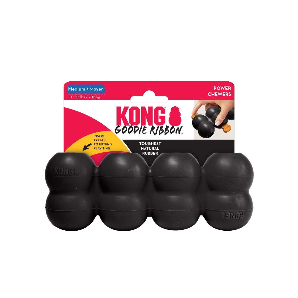 Kong Extreme Goodie Ribbon Treat Dispensing Durable Rubber Dog Toy - Medium  