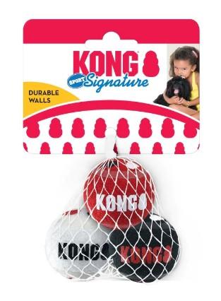 Kong Signature Ball Fetch Dog Toy - Small - 3 Pack  